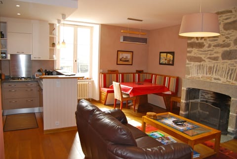 Living room and kitchen