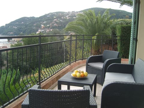 Relaxing on the balcony