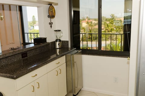 Additional counter space and beverage refrigerator