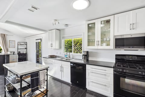Kitchen in open floor plan. Well appointed with everything for the chef!