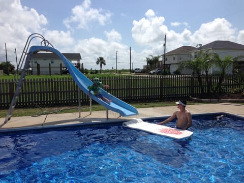 your own private pool with slide~