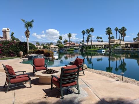 California desert living at its best: infinity pool and lake views
