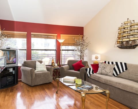 Nautical themed living room, with nod to Newport Beach's historic Dory Fishermen