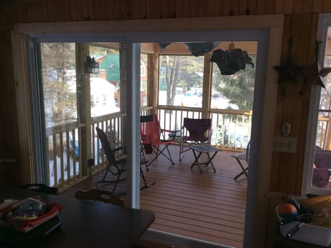 Porch looking out from inside 