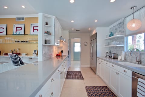 Modern galley kitchen with everything for preparing a great meal.
