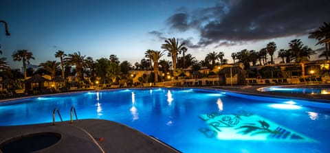 Main Heated pool at dust with LED lighting