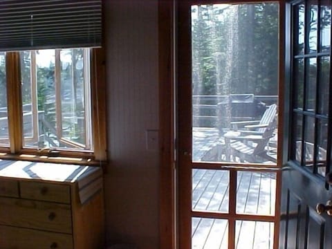 View of deck from master bedroom