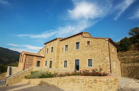 The side view of the Villa