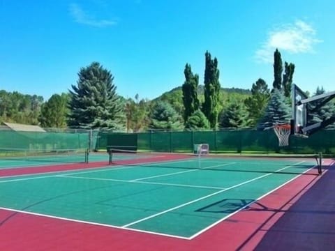 tennis courts on property