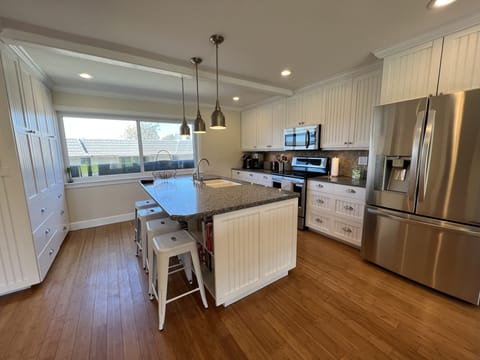 Kitchen with all amenities including wine cooler