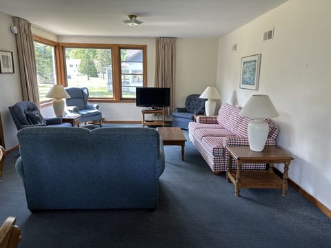 Spacious living room provides plenty of area for gathering.
