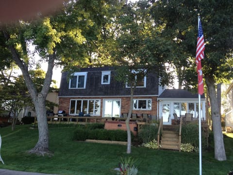 This is our home as you approach from the lake