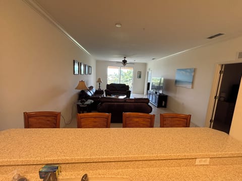 Kitchen open to living room