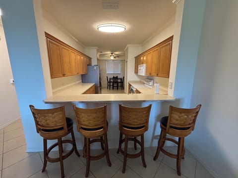 Kitchen with barstools