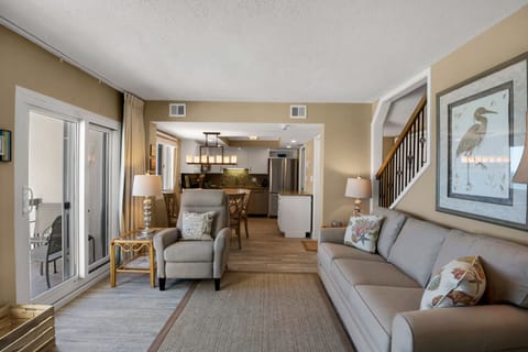 View of kitchen and living room