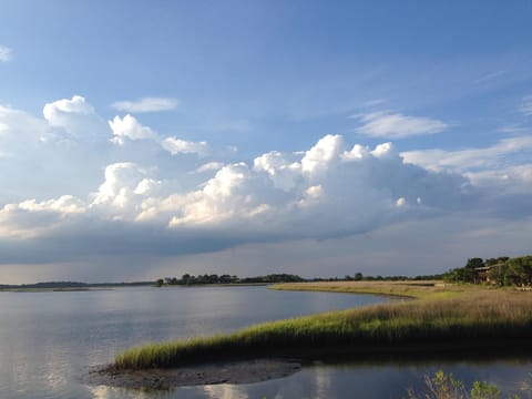 House (far right) overlooks Walker Creek and Apalachee Bay on the Gulf of Mexico