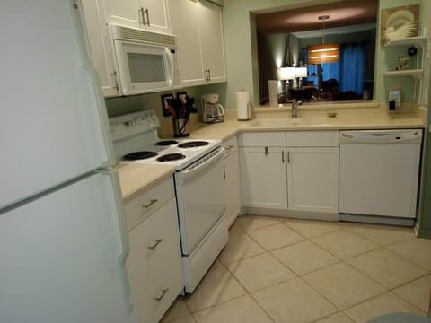Kitchen view with appliances