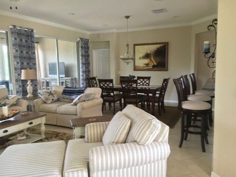 Living and dining room.