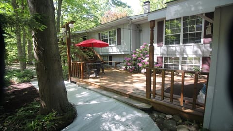 Front entrance, lower and upper decks.