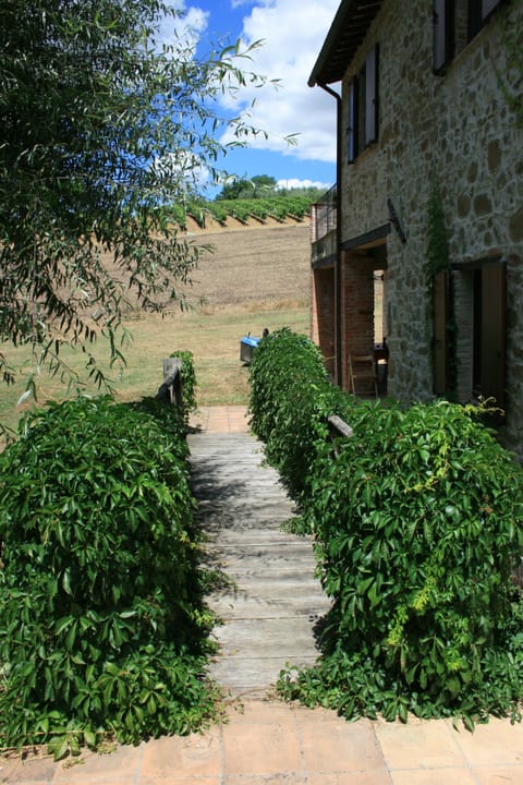 Bridge to the west terrace