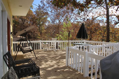 View of Deck 
Propane Grill Available
Patio Table & Chairs & Swing