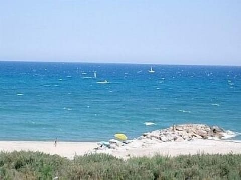 Nearby sandy beach