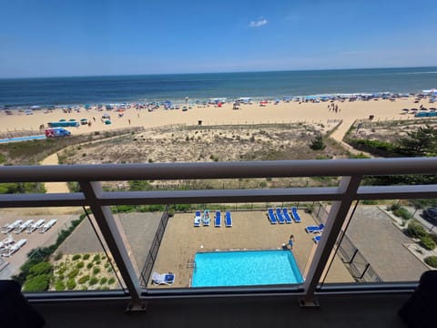 Pool and Beach from the Balcony