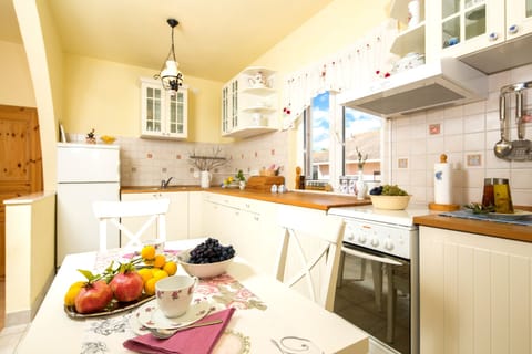 spacious kitchen with dining area