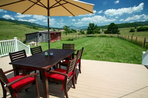 Views from the deck towards Blue Grass Valley