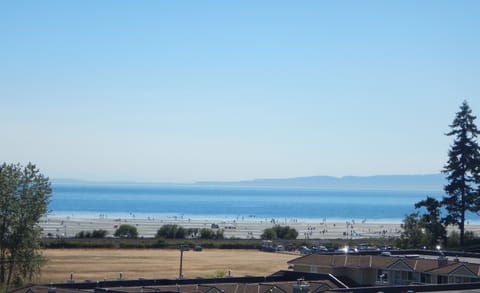View from living room and  adjoining balcony