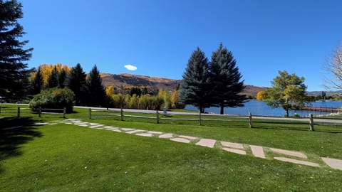 View from patio of Nottingham Park & Lake