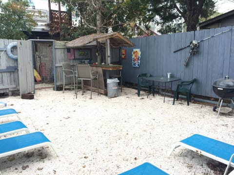 Backyard sitting area