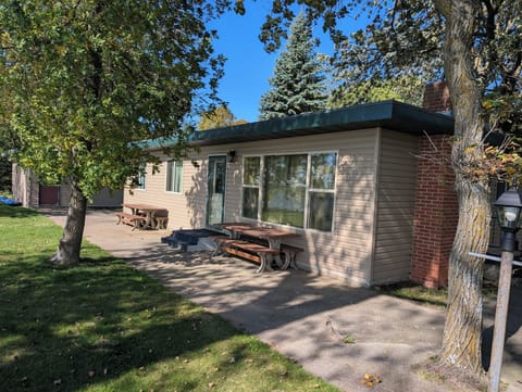 Lake side of the cabin, we call it the front door.