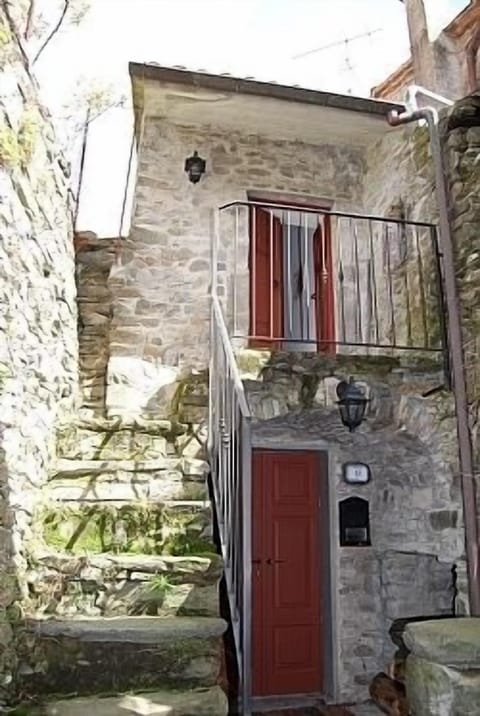 At the back the external stone staircase leads to the Borgo from Master Bedroom.