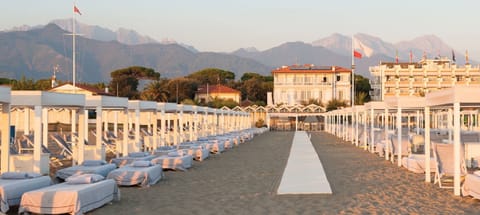Outdoor banquet area