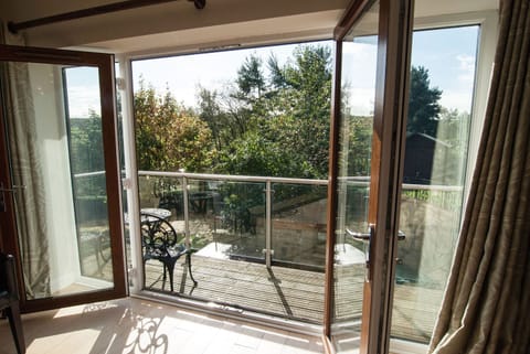 Balcony from lounge overlooking garden