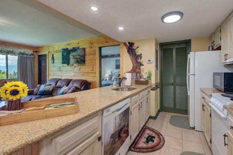 Enjoy the view while preparing a nice meal.