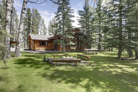 Deer House backyard with fire pit. Great for summer or winter nights alike