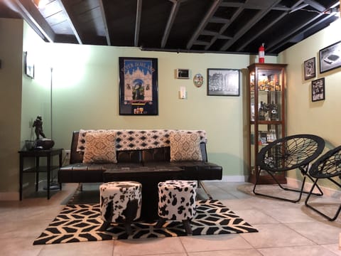 Basement living room (full size futon)
