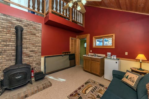 This is the family room in the bunk house. It has a bathroom with a shower too!