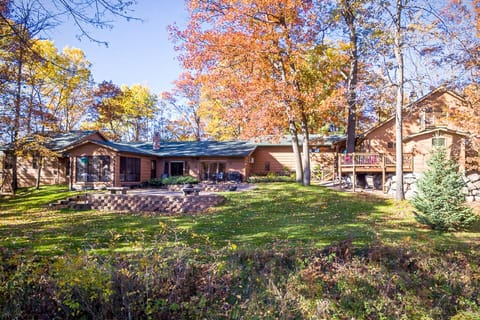Located on 1.5 acres this private retreat is sure to impress. Privacy is key