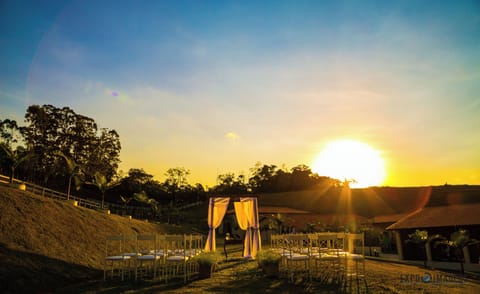 Outdoor banquet area