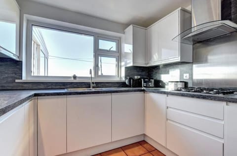 Kitchen with views to St Ives 
