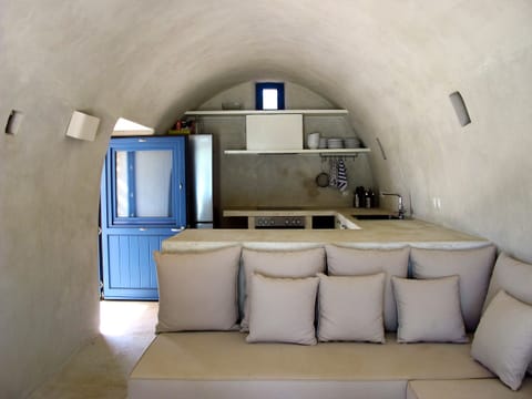 Kitchen and lounge room area 