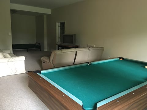 Downstairs Family Room with Pool Table