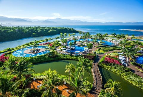 View from a "Punta" balcony overlooking the Ameca River flowing into the Pacific