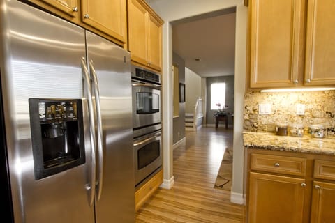 Stainless refrigerator and oven to store & cook fresh fruits/vegis/ meat etc.