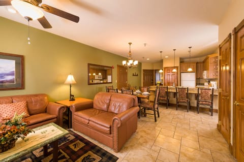 Living area in larger unit