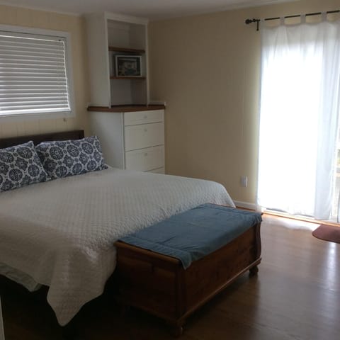 King bed in master bedroom