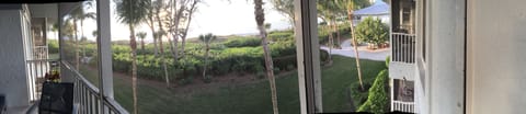 panoramic view from screened porch